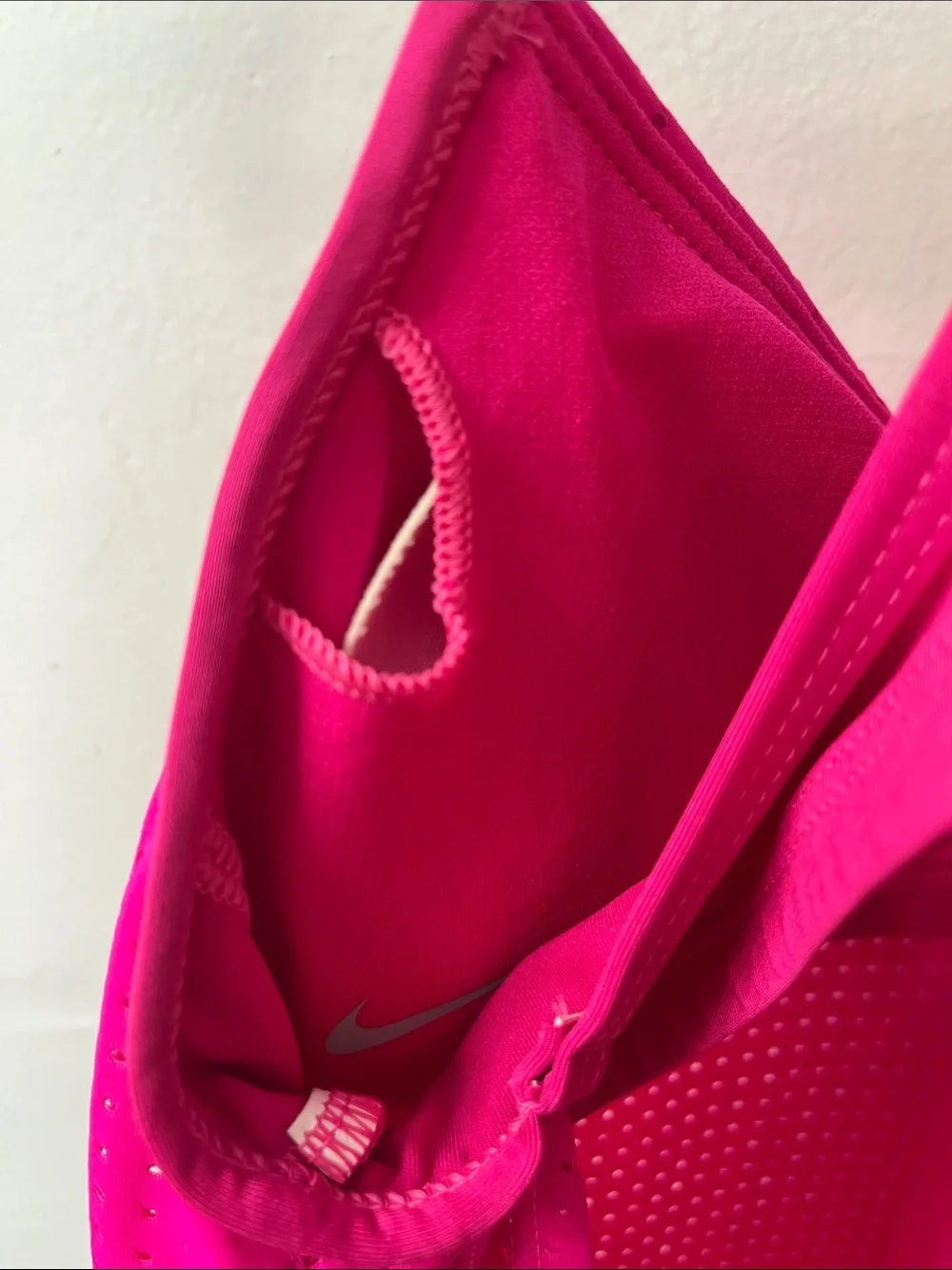 Nike- Hot Pink, Racerback Mesh Tankini Top W/ Integrated Padded Sports Bra. New!